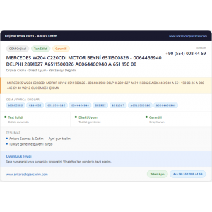 MERCEDES W204 C220CDI MOTOR BEYNİ