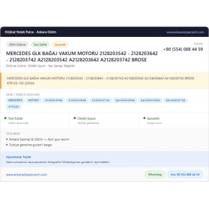 MERCEDES GLK BAĞAJ VAKUM MOTORU