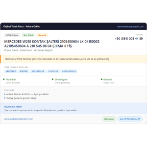 MERCEDES W210 KONTAK ŞALTERİ 2105450604 MERCEDES W210 KONTAK ŞALTERİ 2105450604