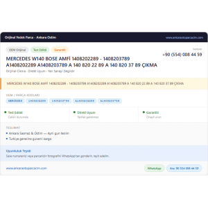 MERCEDES W140 BOSE AMFİ 1408202289