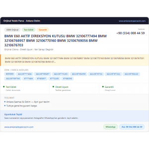 BMW E60 AKTİF DİREKSİYON KUTUSU