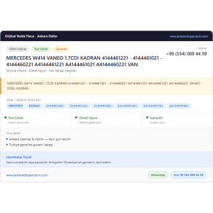 MERCEDES W414 VANEO 1.7CDI KADRAN