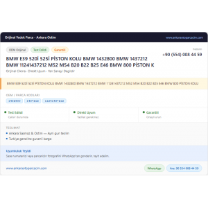 BMW E39 520İ 525İ PİSTON BMW E39 520İ 525İ PİSTON