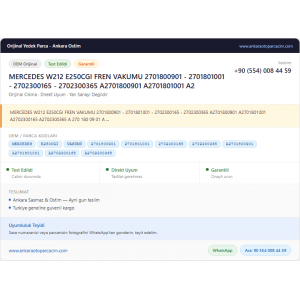 MERCEDES W212 E250CGI FREN VAKUMU MERCEDES W212 E250CGI FREN VAKUMU