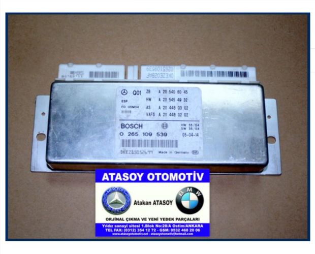 MERCEDES W211 ESP BEYNİ 2115454932 MERCEDES W211 ESP BEYNİ 2115454932
