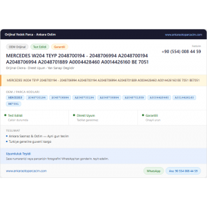 MERCEDES W204 TEYP 2048700194 - MERCEDES W204 TEYP 2048700194 -