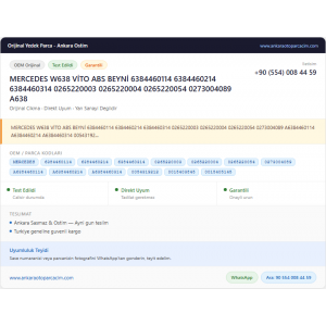 MERCEDES W638 VİTO ABS BEYNİ MERCEDES W638 VİTO ABS BEYNİ