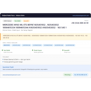 MERCEDES W163 ML ETS BEYNİ