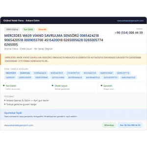 MERCEDES W639 VİANO SAVRULMA SENSÖRÜ