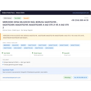 MERCEDES W164 ML320CDI RAİL BORUSU MERCEDES W164 ML320CDI RAİL BORUSU