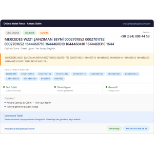 MERCEDES W221 ŞANZIMAN BEYNİ 0002701852