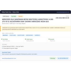 MERCEDES GLK ŞANZIMAN BEYNİ 0002701952