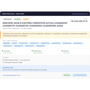 MERCEDES W246 B ELEKTRİKLİ DİREKSİYON MERCEDES W246 B ELEKTRİKLİ DİREKSİYON