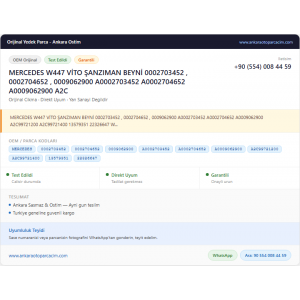 MERCEDES W447 VİTO ŞANZIMAN BEYNİ