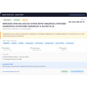 MERCEDES W164 ML KOLTUK ISITMA