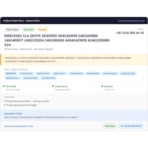 MERCEDES CLA SEVİYE SENSÖRÜ 0045429918 MERCEDES CLA SEVİYE SENSÖRÜ 0045429918