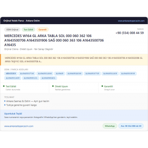 MERCEDES W164 GL ARKA TABLA