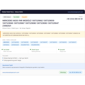 MERCEDES W203 FAR MODÜLÜ 1307329062