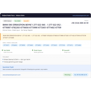 BMW E90 DİREKSİYON BEYNİ 1 BMW E90 DİREKSİYON BEYNİ 1
