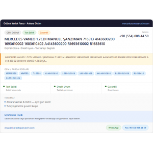 MERCEDES VANEO 1.7CDI MANUEL ŞANZIMAN