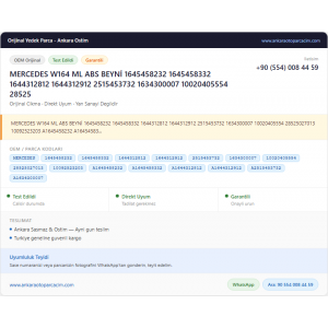 MERCEDES W164 ML ABS BEYNİ MERCEDES W164 ML ABS BEYNİ