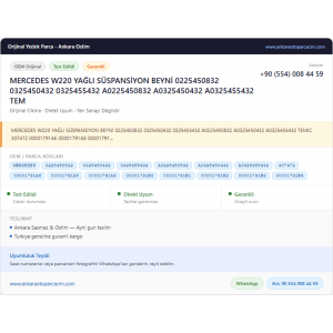 MERCEDES W220 YAĞLI SÜSPANSİYON BEYNİ