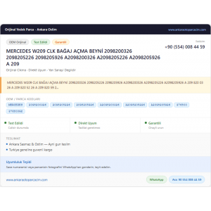 MERCEDES W209 CLK BAĞAJ AÇMA MERCEDES W209 CLK BAĞAJ AÇMA