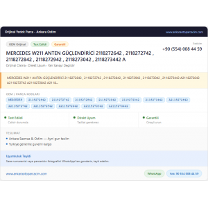 MERCEDES W211 ANTEN GÜÇLENDİRİCİ 2118272642 MERCEDES W211 ANTEN GÜÇLENDİRİCİ 2118272642