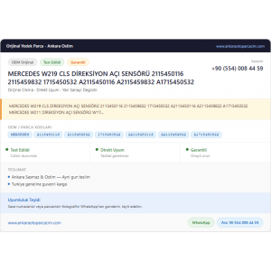 MERCEDES W219 CLS DİREKSİYON AÇI MERCEDES W219 CLS DİREKSİYON AÇI
