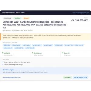 MERCEDES W221 DARBE SENSÖRÜ 0038202826 MERCEDES W221 DARBE SENSÖRÜ 0038202826