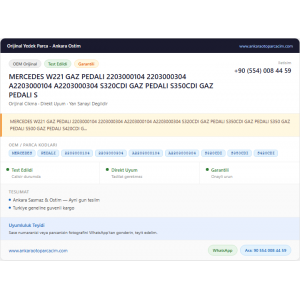 MERCEDES W221 GAZ PEDALI 2203000104 MERCEDES W221 GAZ PEDALI 2203000104