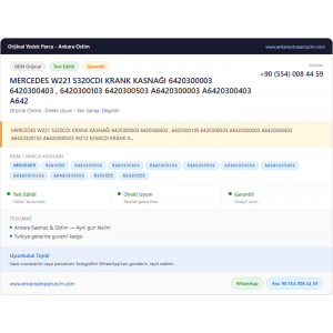 MERCEDES W221 S320CDI KRANK KASNAĞI