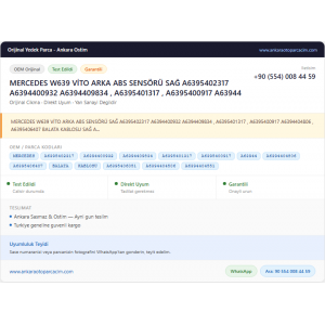 MERCEDES W639 VİTO ARKA ABS MERCEDES W639 VİTO ARKA ABS
