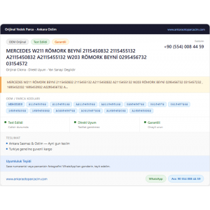 MERCEDES W211 RÖMORK BEYNİ 2115450832 MERCEDES W211 RÖMORK BEYNİ 2115450832