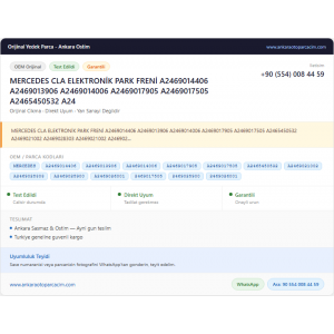 MERCEDES CLA ELEKTRONİK PARK FRENİ MERCEDES CLA ELEKTRONİK PARK FRENİ