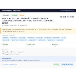 MERCEDES W221 ABC SÜSPANSİYON BEYNİ
