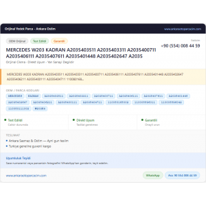 MERCEDES W203 KADRAN A2035403511 A2035403311