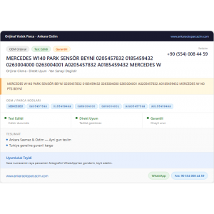 MERCEDES W140 PARK SENSÖR BEYNİ MERCEDES W140 PARK SENSÖR BEYNİ