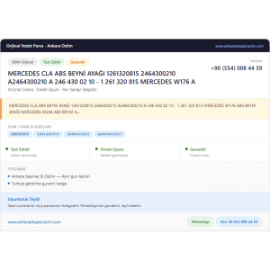 MERCEDES CLA ABS BEYNİ AYAĞI