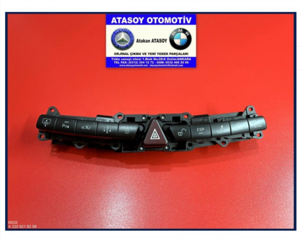 MERCEDES W220 TUŞ SETİ A2208218258 MERCEDES W220 TUŞ SETİ A2208218258