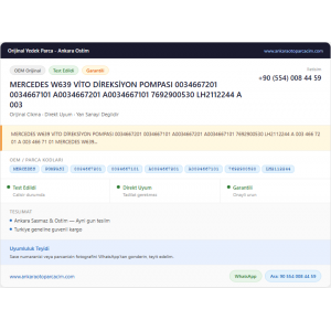 MERCEDES W639 VİTO DİREKSİYON POMPASI MERCEDES W639 VİTO DİREKSİYON POMPASI