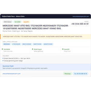 MERCEDES W447 VİTO RAİL 175216420R