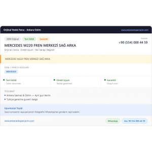 MERCEDES W220 FREN MERKEZİ SAĞ MERCEDES W220 FREN MERKEZİ SAĞ