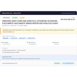 MERCEDES W205 C180D EGR SOĞUTUCU