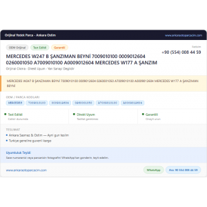MERCEDES W247 B ŞANZIMAN BEYNİ MERCEDES W247 B ŞANZIMAN BEYNİ