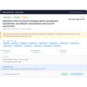 MERCEDES W164 ML350CDI KIZDIRMA BEYNİ MERCEDES W164 ML350CDI KIZDIRMA BEYNİ