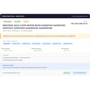 MERCEDES W222 S350D MOTOR BEYNİ