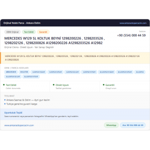 MERCEDES W129 SL KOLTUK BEYNİ MERCEDES W129 SL KOLTUK BEYNİ