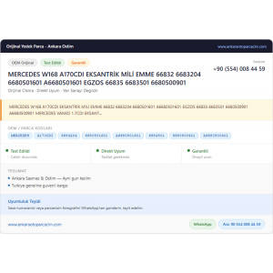 MERCEDES W168 A170CDI EKSANTRİK MİLİ