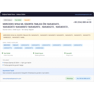 MERCEDES W164 ML SİGORTA TABLASI